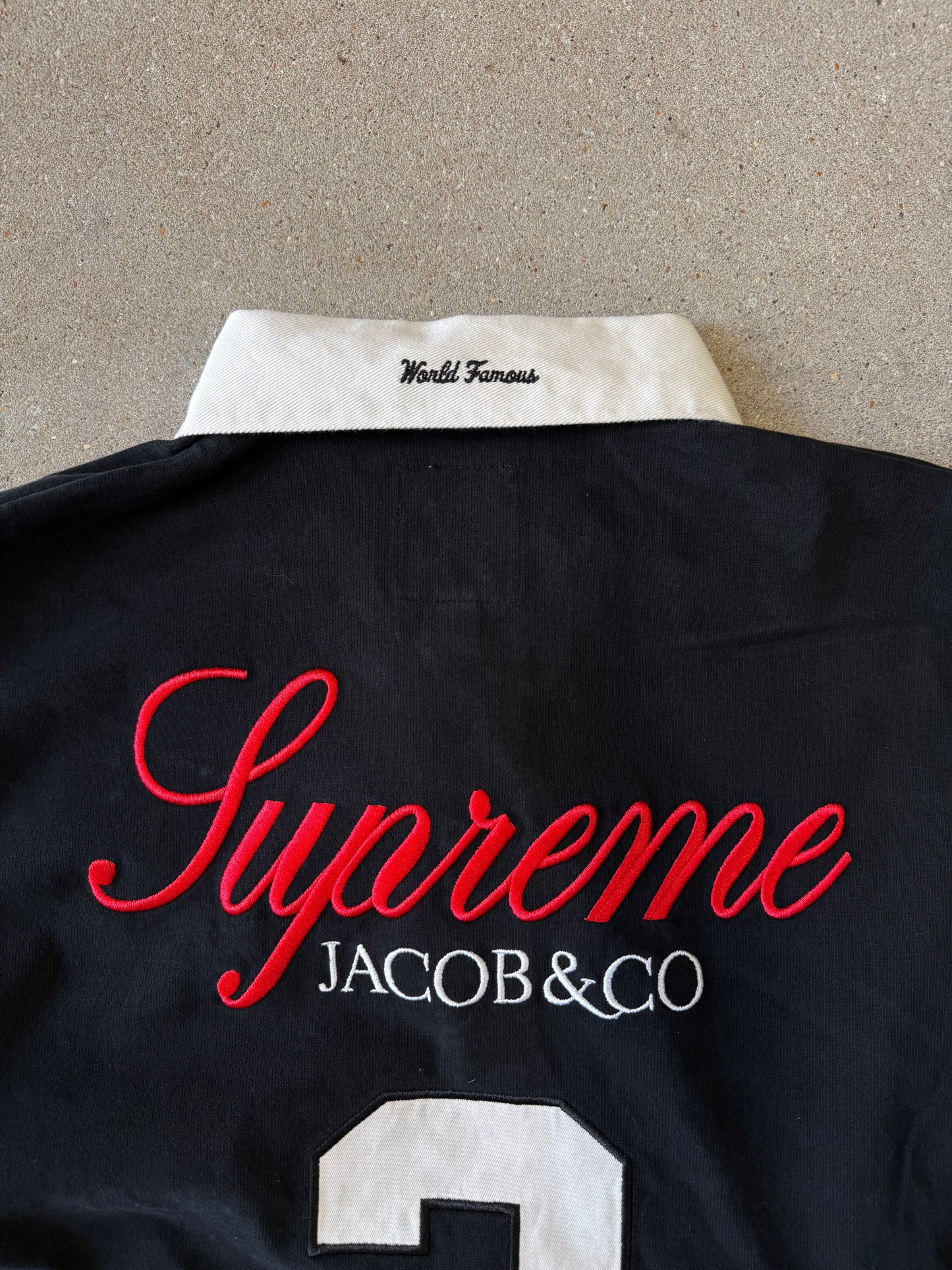 ss26 SUPREME ® La Martina Rugby ls polo Black, Jacob&Co XL