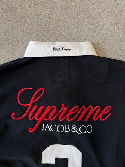 ss26 SUPREME ® La Martina Rugby ls polo Black, Jacob&Co XL