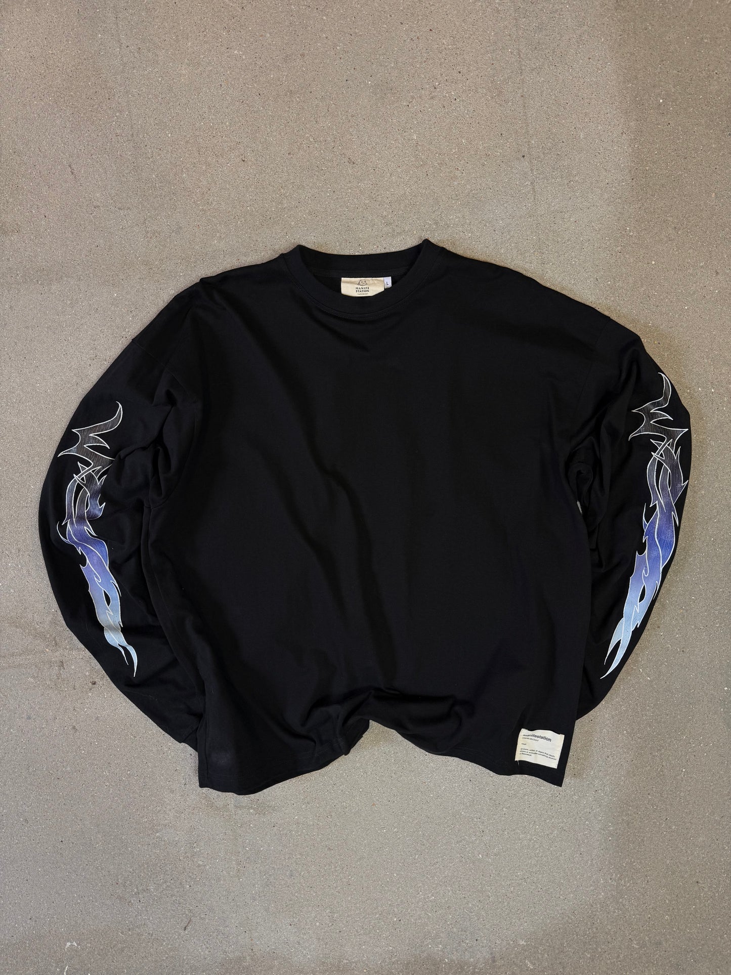 Schwarz/Weißes Manifestation Heavyweight Boxy Statement T-Shirt (hergestellt in NL 🇳🇱)