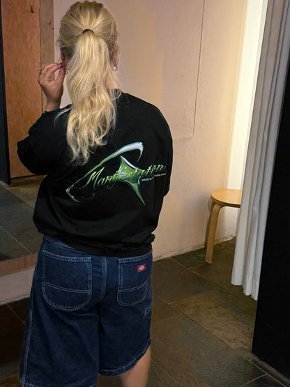 Black/Green Manifestation y2k Lightweight Statement Tee (made in NL 🇳🇱)