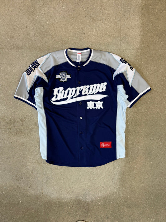 ss26 SUPREME ® Stars Baseball Jersey navy/white size L
