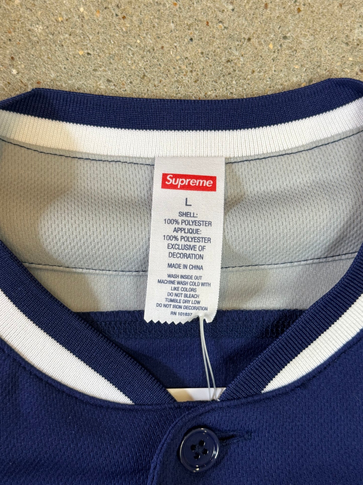 ss26 SUPREME ® Stars Baseball Jersey navy/white size L