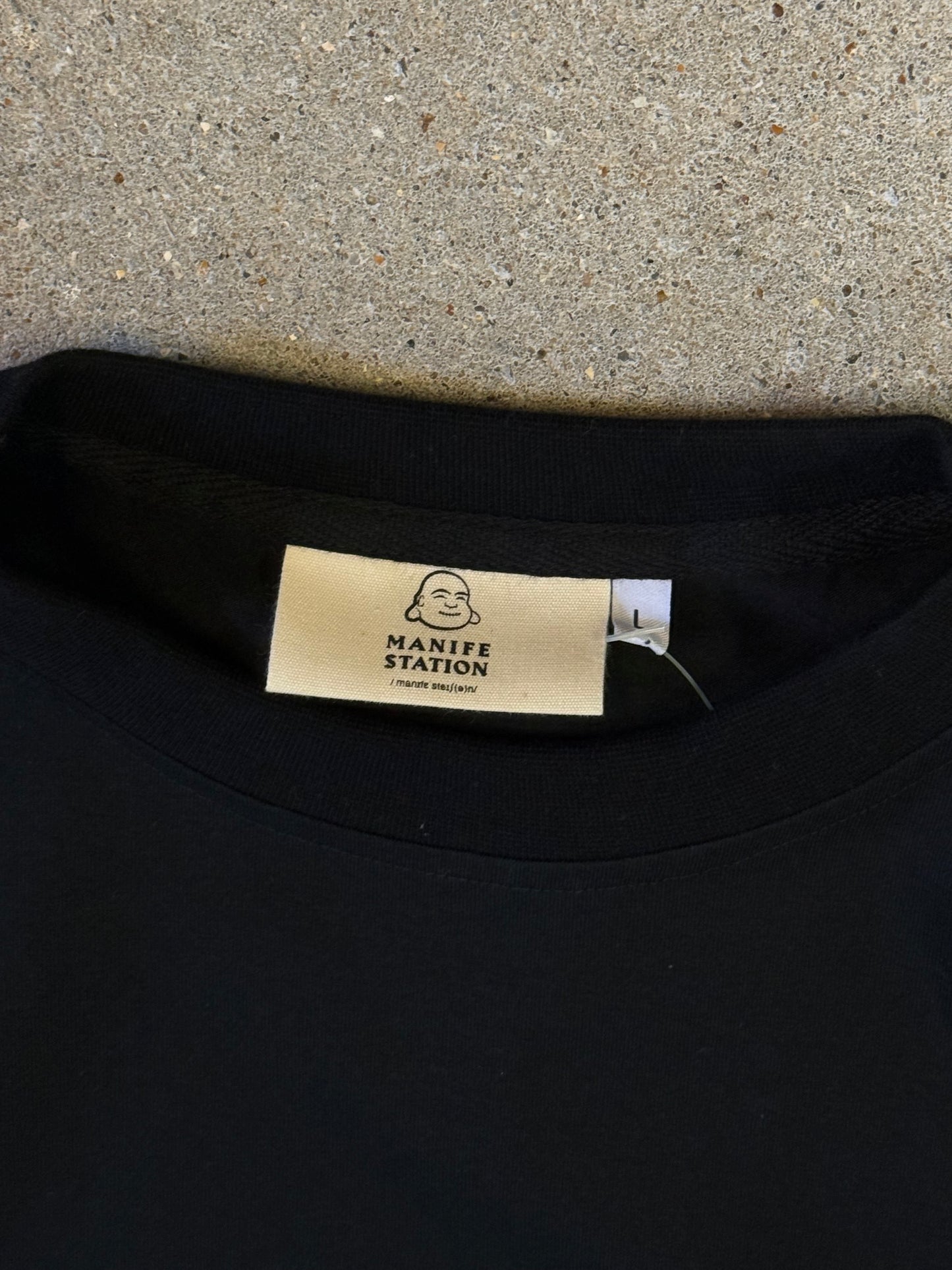 Black/Green Manifestation y2k Lightweight Statement Tee (made in NL 🇳🇱)