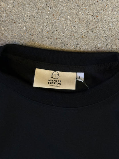 Black/Green Manifestation y2k Lightweight Statement Tee (made in NL 🇳🇱)