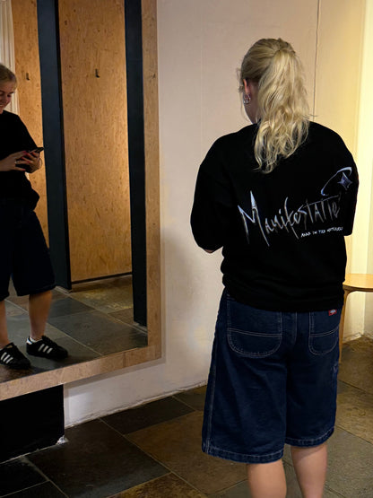 Schwarz/Weißes Manifestation Heavyweight Boxy Statement T-Shirt (hergestellt in NL 🇳🇱)