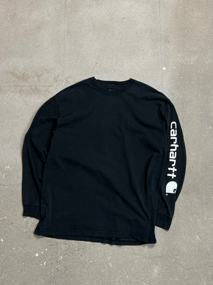VERFASSENES SCHWARZES VINTAGE CARHARTT LONGSLEEVE T-Shirt (XL)