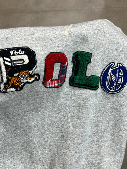GRAUES VINTAGE RALPH LAUREN POLO SPELLOUT SWEATSHIRT (XL)
