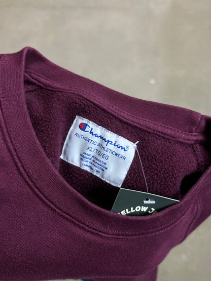 BURGUNDER VINTAGE CHAMPION SPELLOUT SWEATSHIRT (XL)
