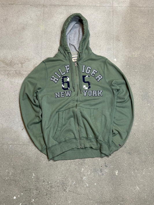 SAGE VINTAGE TOMMY HILFIGER ZIP HOODIE (Mittel)