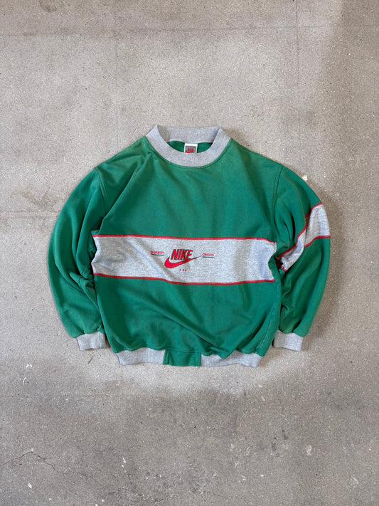 Late 80s Nike Made in Portugal Sweatshirt Green Grey (M)