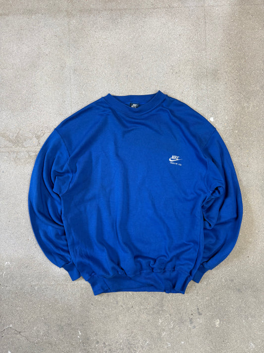 Late 80s Nike Made in Portugal Azure Blue Sweatshirt Green Grey (Large)