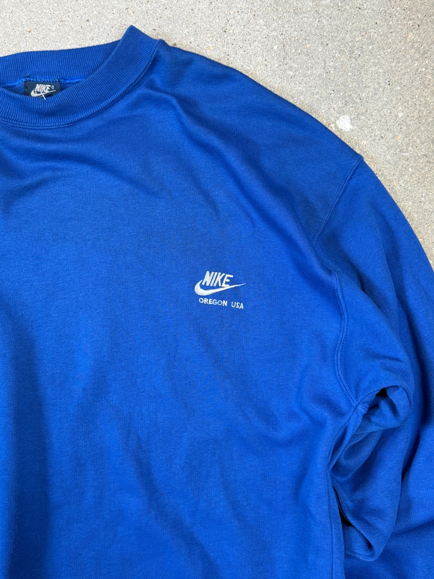 MARINEBLAUE VINTAGE-NIKE-JACKE (KLEIN)