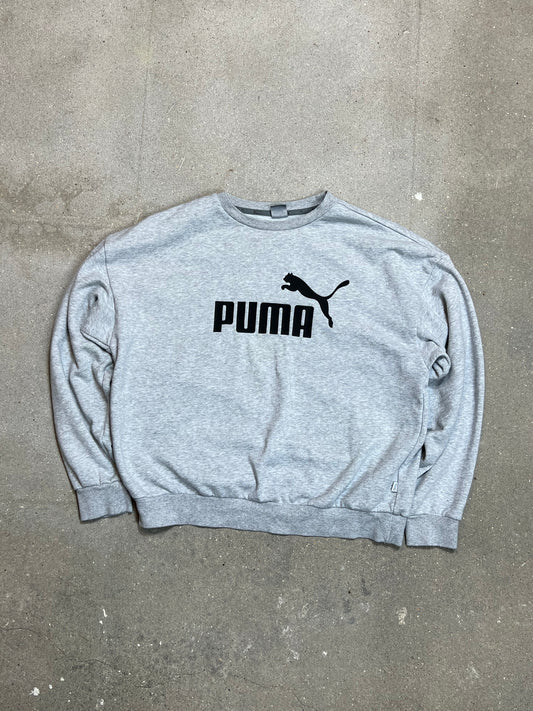GREY VINTAGE PUMA SWEATSHIRT (XL)