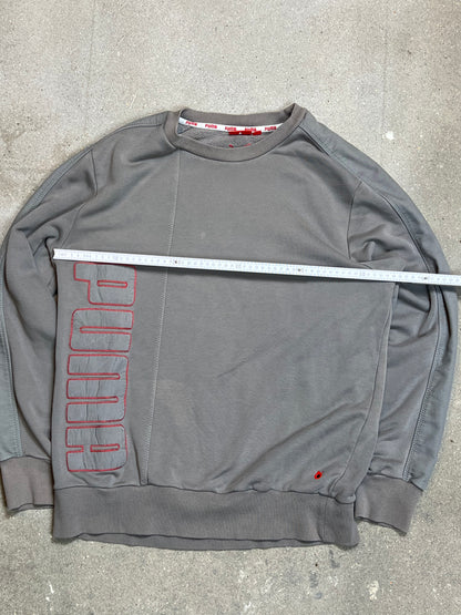 GREY VINTAGE PUMA SWEATSHIRT (LARGE)