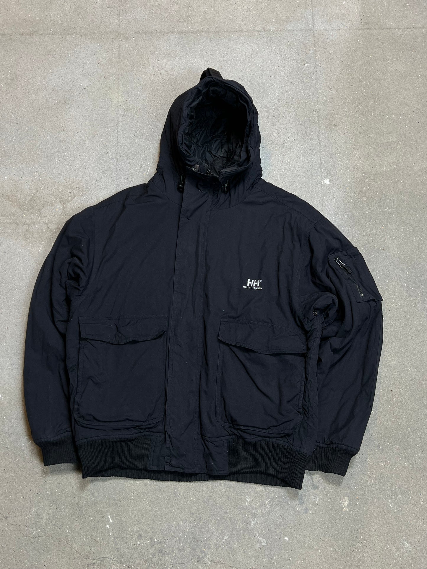 BLACK VINTAGE HELLY HANSON JACKET (LARGE)