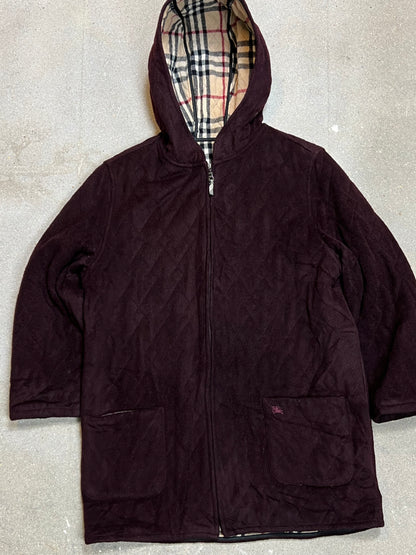 DUNKELROT VINTAGE BURBERRY JACKE (KLEIN)
