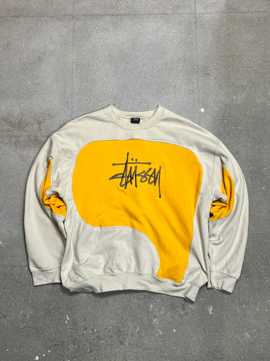 STUSSY VINTAGE RENEWED UPCYCLED SWEATSHIRT (XL)