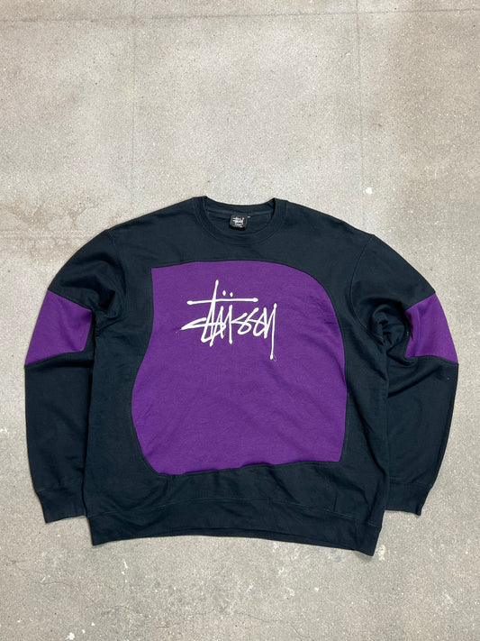STUSSY VINTAGE RENEWED UPCYCLED SWEATSHIRT (XL)