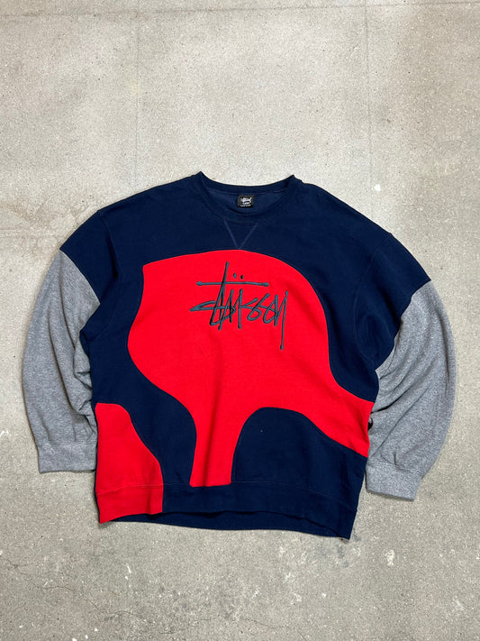 STUSSY VINTAGE REWORK SWEATSHIRT (XL)
