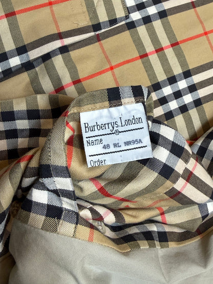 Khaki Vintage Kensington Burberry Trench coat (48 / Medium-Large) (48 RL NR95A)