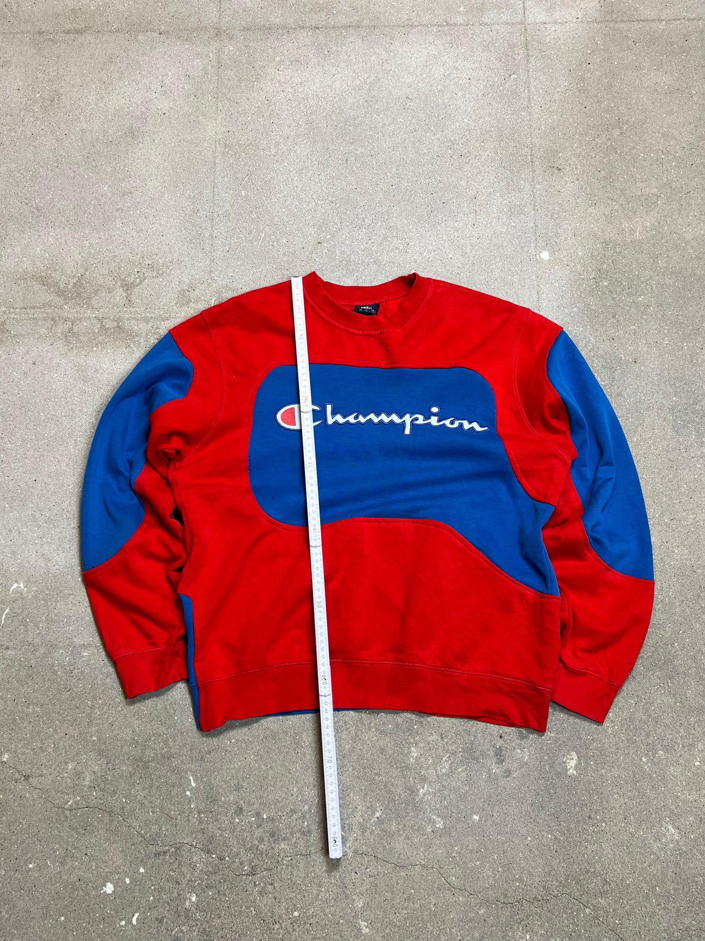 CHAMPION SPELL-OUT RENEWED UPCYCLED  SWEATSHIRT (XL)