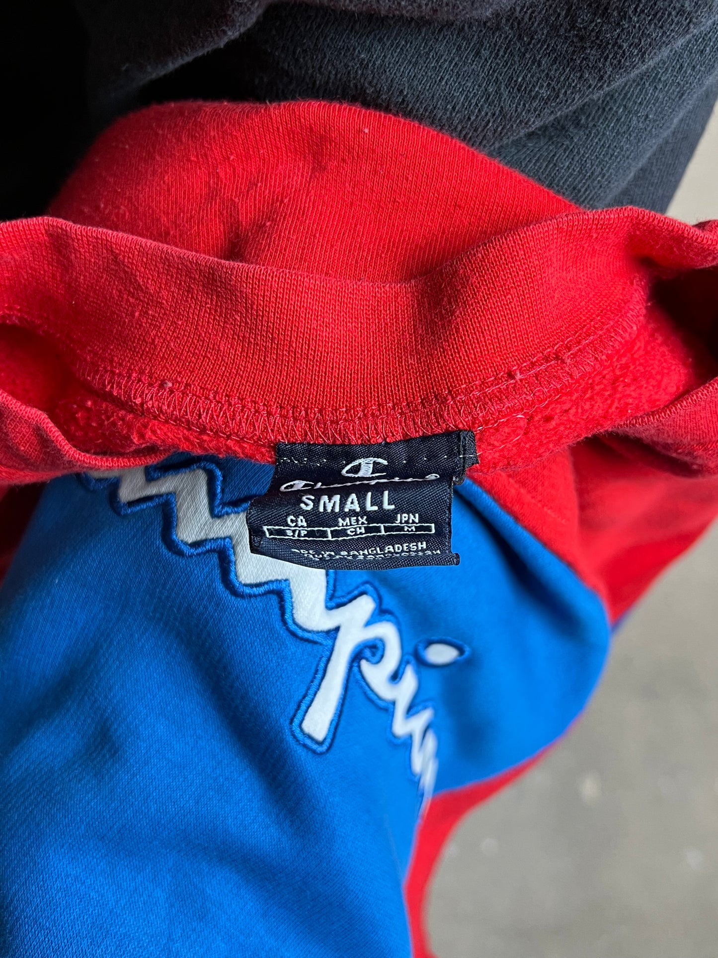 CHAMPION SPELL-OUT RENEWED UPCYCLED  SWEATSHIRT (XL)