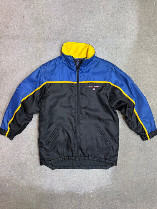 Black Navy 90s Vintage Polo Sport Ralph Lauren Jacket (Small/Medium)