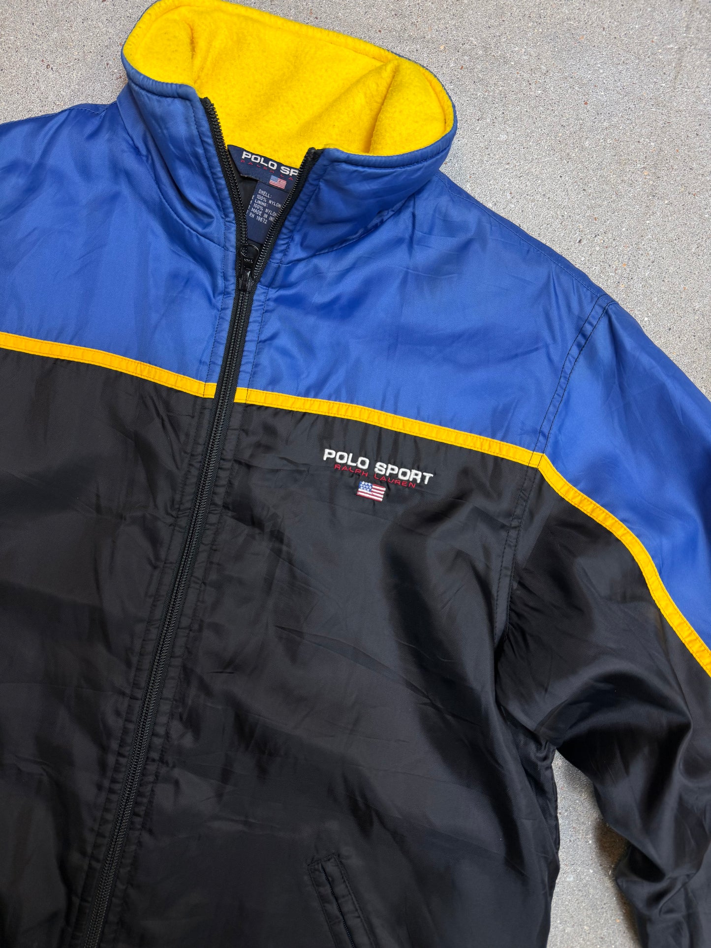 Black Navy 90s Vintage Polo Sport Ralph Lauren Jacket (Small/Medium)