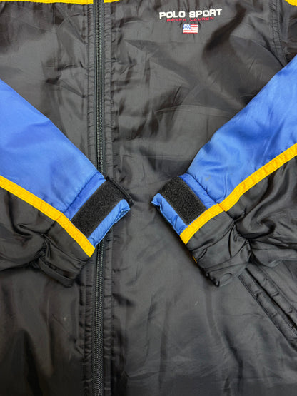 Black Navy 90s Vintage Polo Sport Ralph Lauren Jacket (Small/Medium)