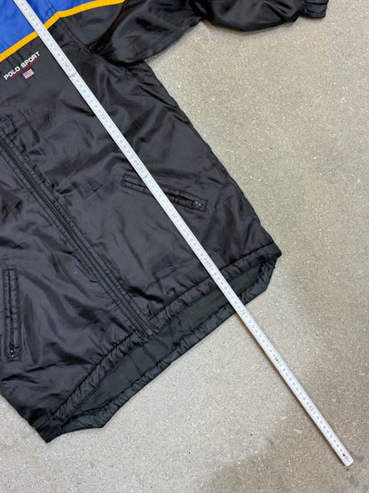 Black Navy 90s Vintage Polo Sport Ralph Lauren Jacket (Small/Medium)