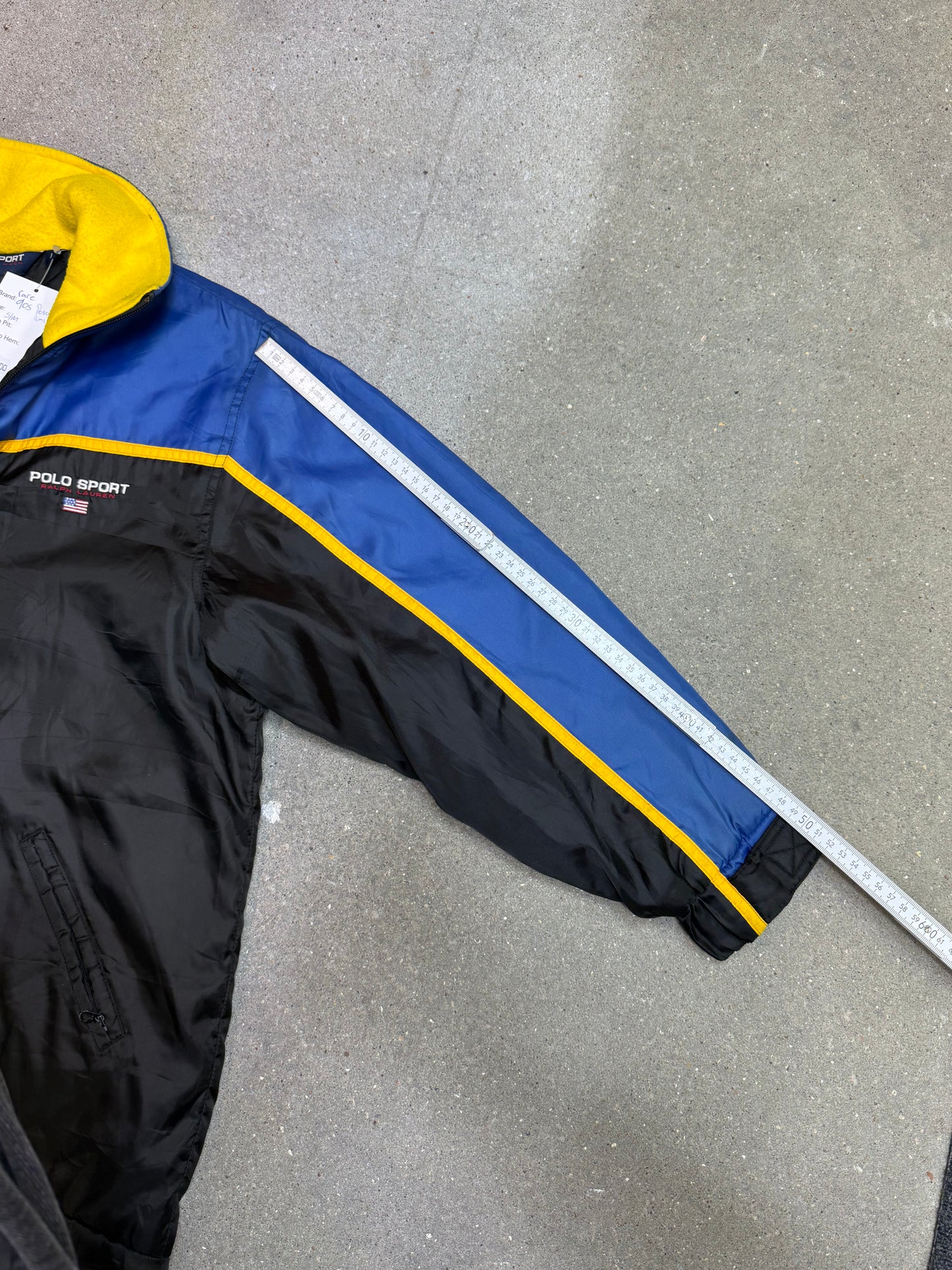 Black Navy 90s Vintage Polo Sport Ralph Lauren Jacket (Small/Medium)