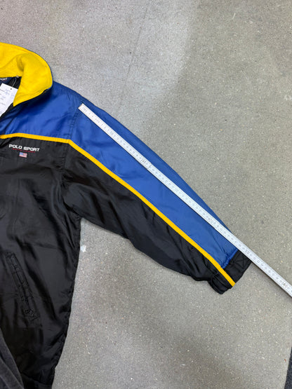 Black Navy 90s Vintage Polo Sport Ralph Lauren Jacket (Small/Medium)