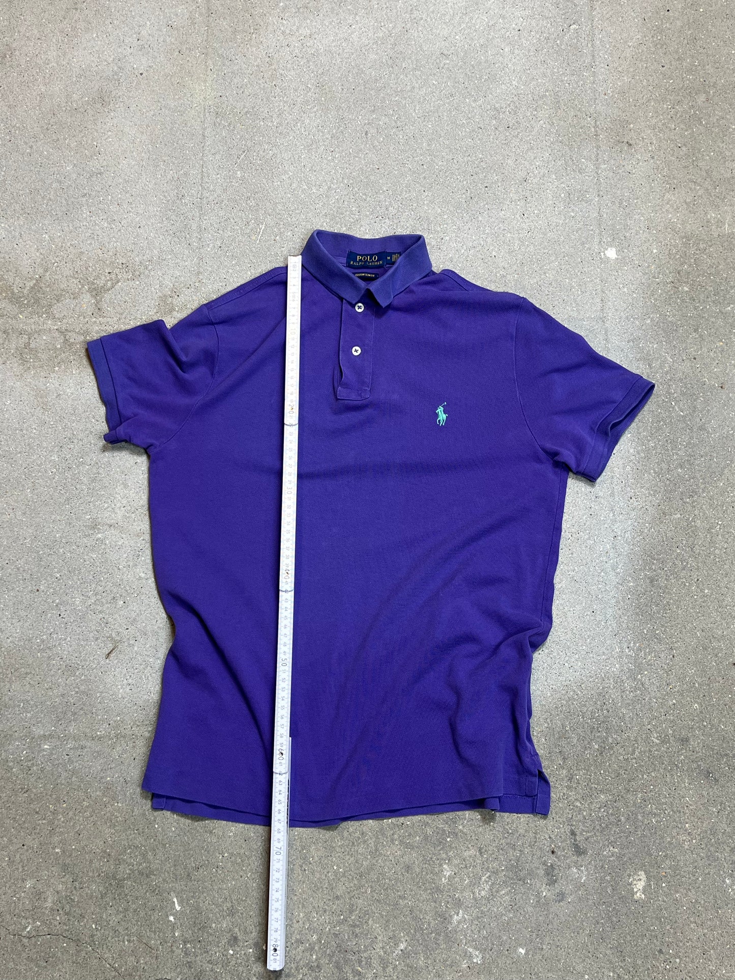 LILA RALPH LAUREN CUSTOM SLIM FIT PIQUE POLO (MITTEL)