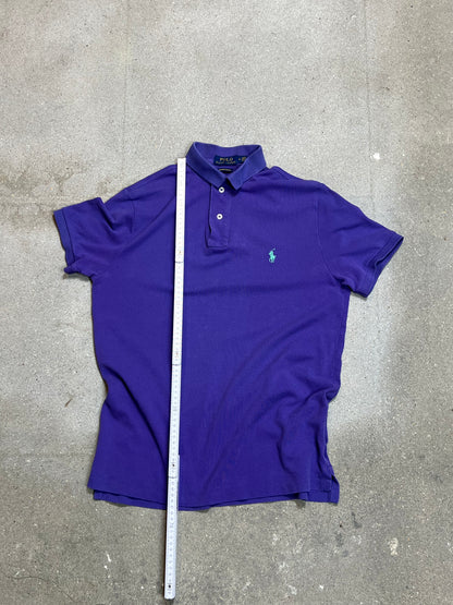 LILA RALPH LAUREN CUSTOM SLIM FIT PIQUE POLO (MITTEL)