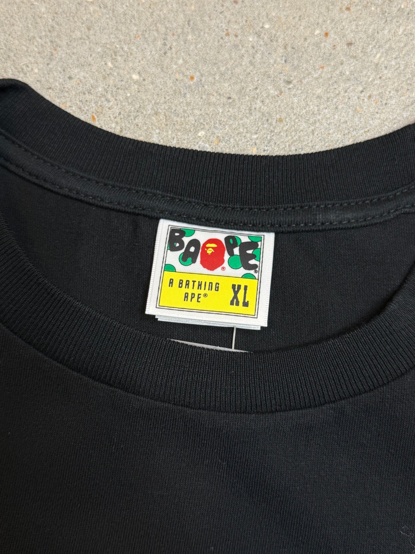 Black Bape A Bathing Ape Tokyo Japan Longsleeve tee Tokyo in-store exclusive (XL) (rare)