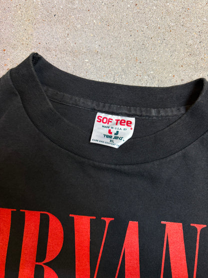 1990s Sof Tee Tee Jays Nirvana Grunge is dead Kurt Cobain 1967-1994 Longsleeve Tee (XL) (Rare)
