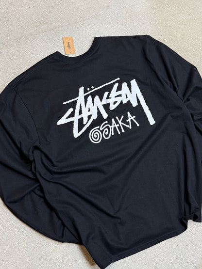 Black Stüssy Osaka Japan Longsleeve tee Osaka in-store exclusive (XL) (rare)
