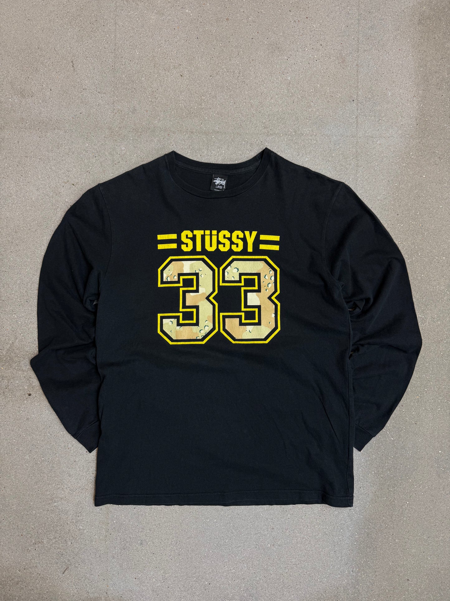 Black Vintage Stüssy "33 / 80 tribe" Japan Exclusive Longsleeve tee (Large) (rare) (asian sizing)