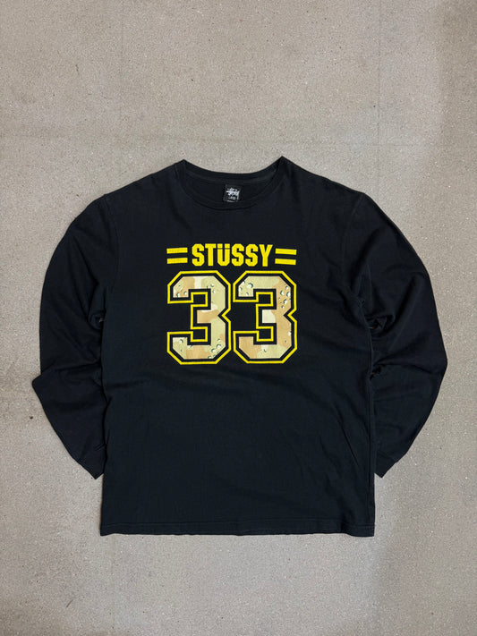 Black Vintage Stüssy "33 / 80 tribe" Japan Exclusive Longsleeve tee (Large) (rare) (asian sizing)