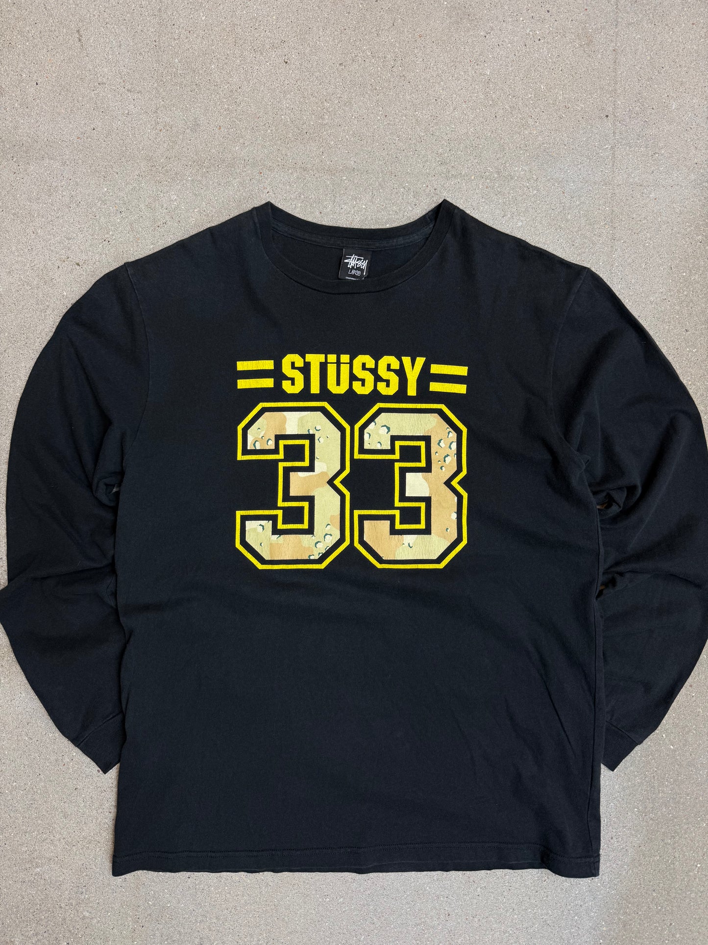 Black Vintage Stüssy "33 / 80 tribe" Japan Exclusive Longsleeve tee (Large) (rare) (asian sizing)