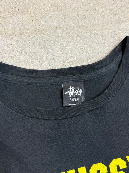 Black Vintage Stüssy "33 / 80 tribe" Japan Exclusive Longsleeve tee (Large) (rare) (asian sizing)