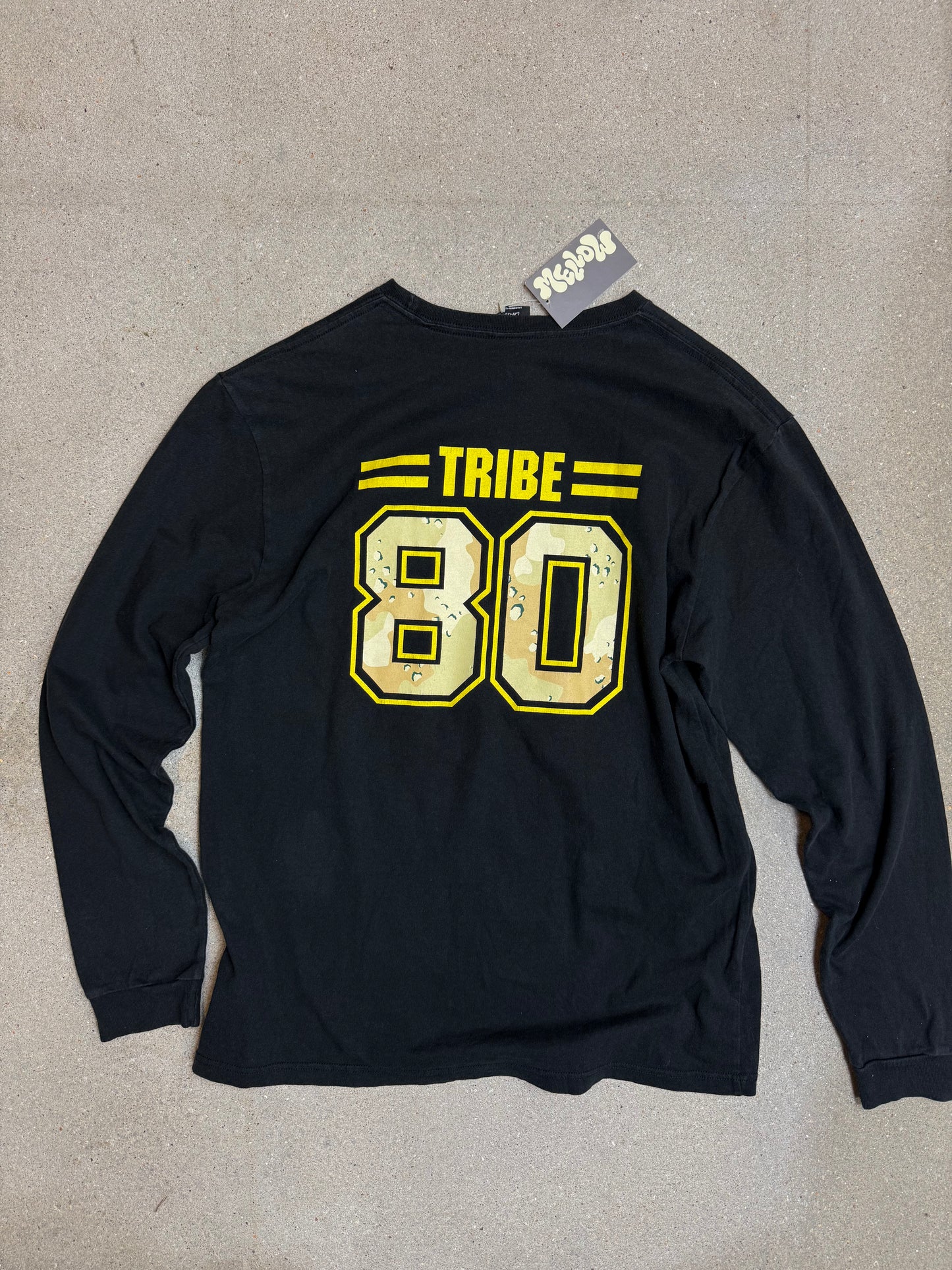 Black Vintage Stüssy "33 / 80 tribe" Japan Exclusive Longsleeve tee (Large) (rare) (asian sizing)