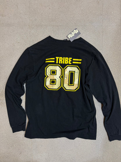 Black Vintage Stüssy "33 / 80 tribe" Japan Exclusive Longsleeve tee (Large) (rare) (asian sizing)
