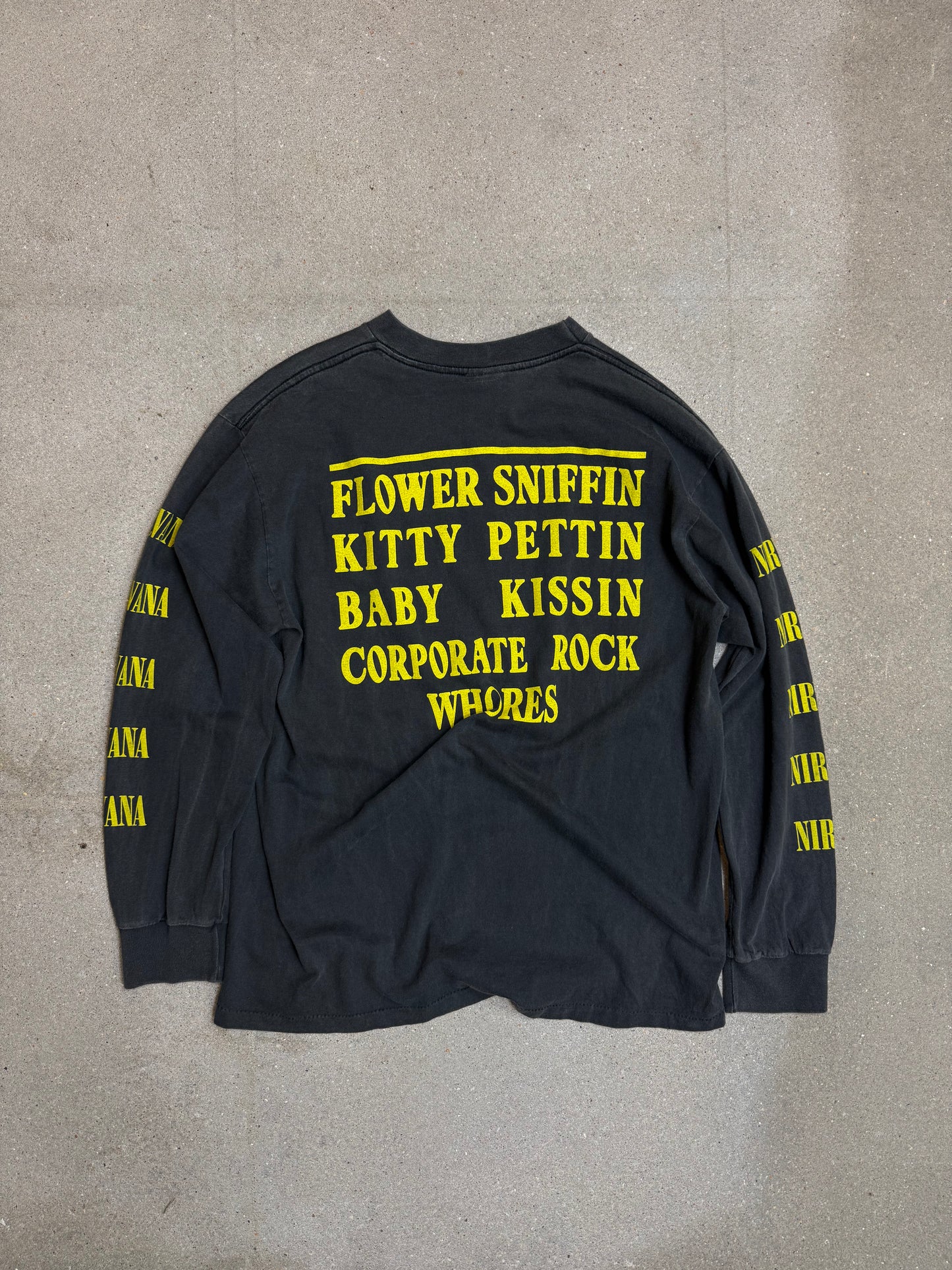 1990s  Nirvana Smiley Longsleeve Tee (Large)