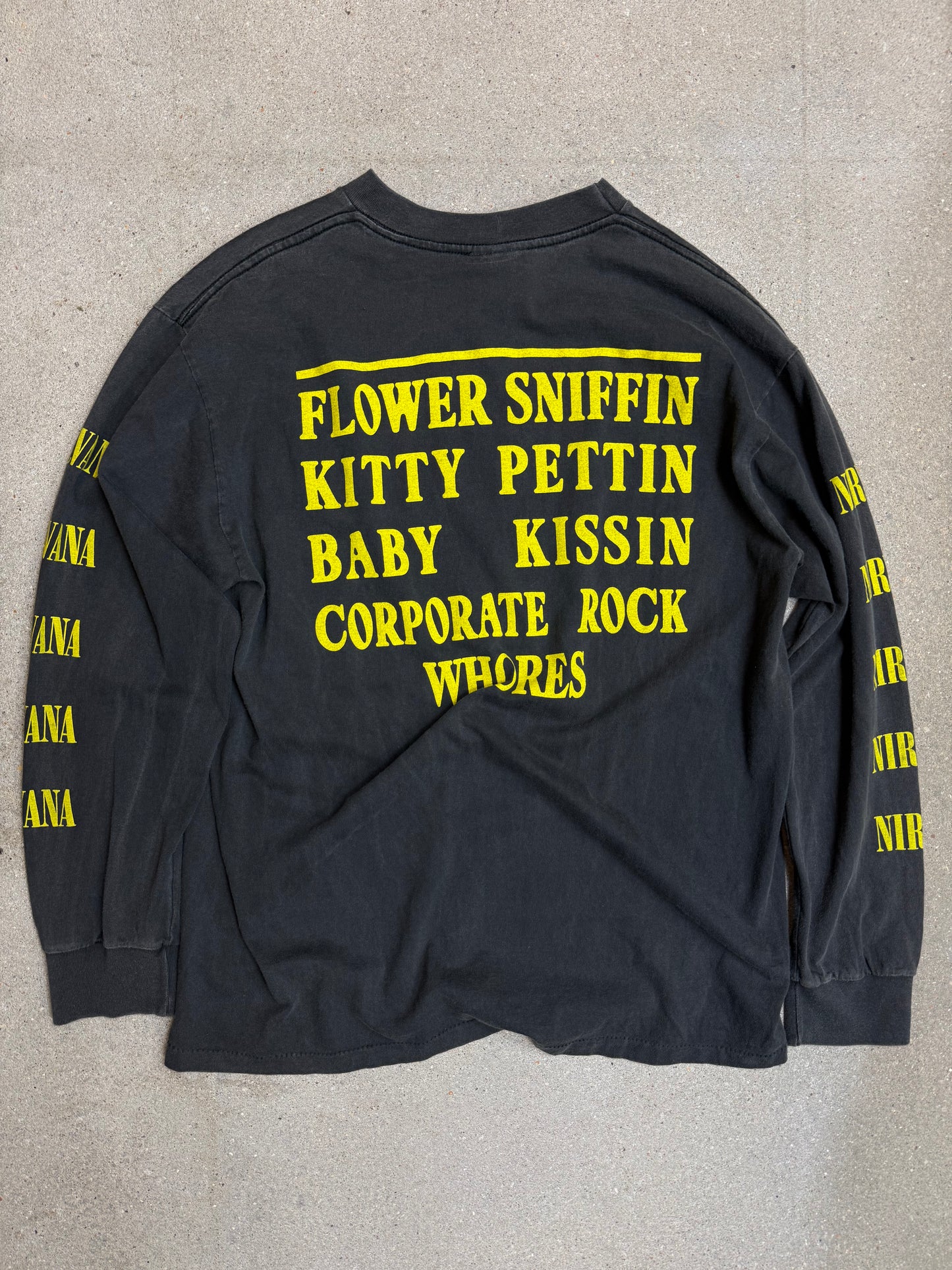 1990s  Nirvana Smiley Longsleeve Tee (Large)