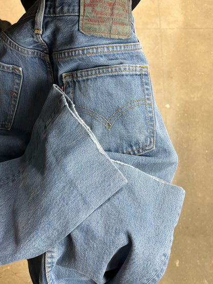 Levi's 501 Jeans Heller, gewaschener Vintage-Denim (W34" L32")