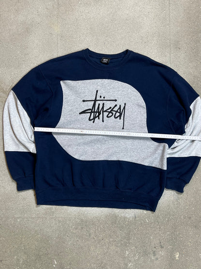 NAVYGRAUES VINTAGE STÜSSY REWORK SWEATSHIRT (XL)
