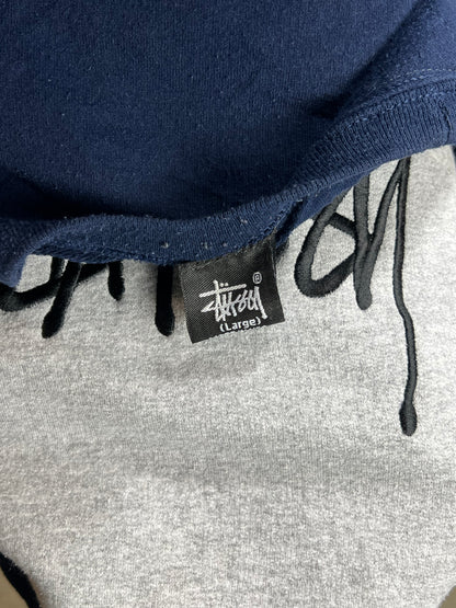 NAVYGRAUES VINTAGE STÜSSY REWORK SWEATSHIRT (XL)