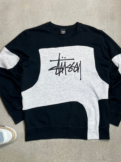NAVYGRAUES VINTAGE STÜSSY REWORK SWEATSHIRT (XL)