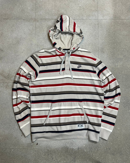 Y2K 00s VINTAGE NIKE STRIPED TRACK & FIELD HOODIE (LARGE)